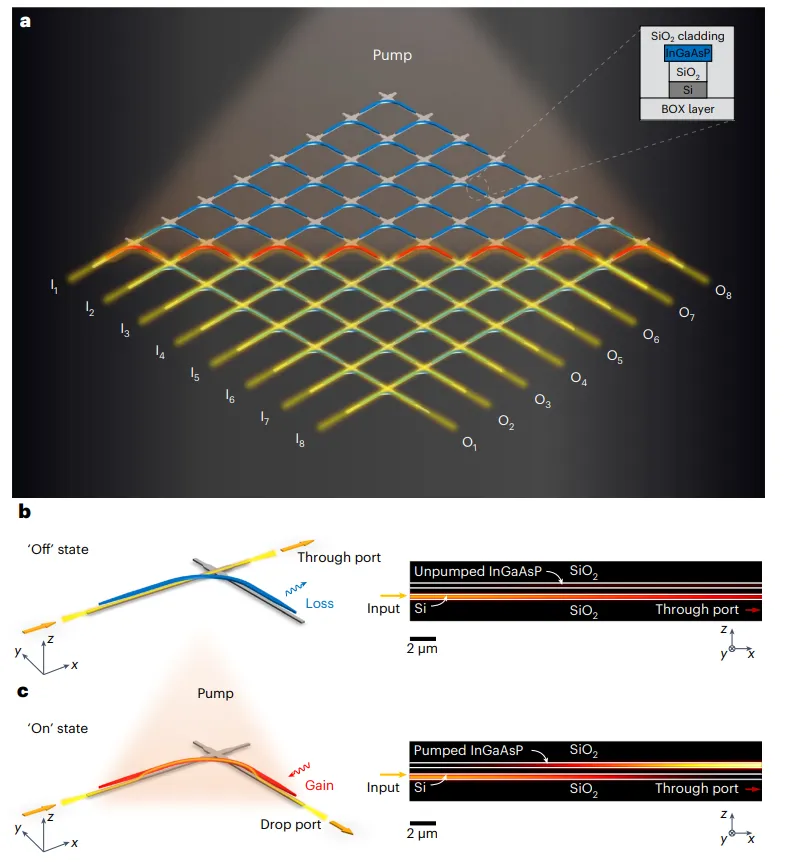 III-V/Si混合光開關(guān)結(jié)構(gòu)示意圖 III-V/Si混合光開關(guān)結(jié)構(gòu)示意圖