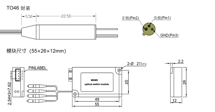 模塊式光開關(guān)機(jī)械結(jié)構(gòu)示意圖 模塊式光開關(guān)機(jī)械結(jié)構(gòu)示意圖